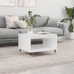 VIDAXL Table basse blanc 60x50x40 cm bois d'ingenierie