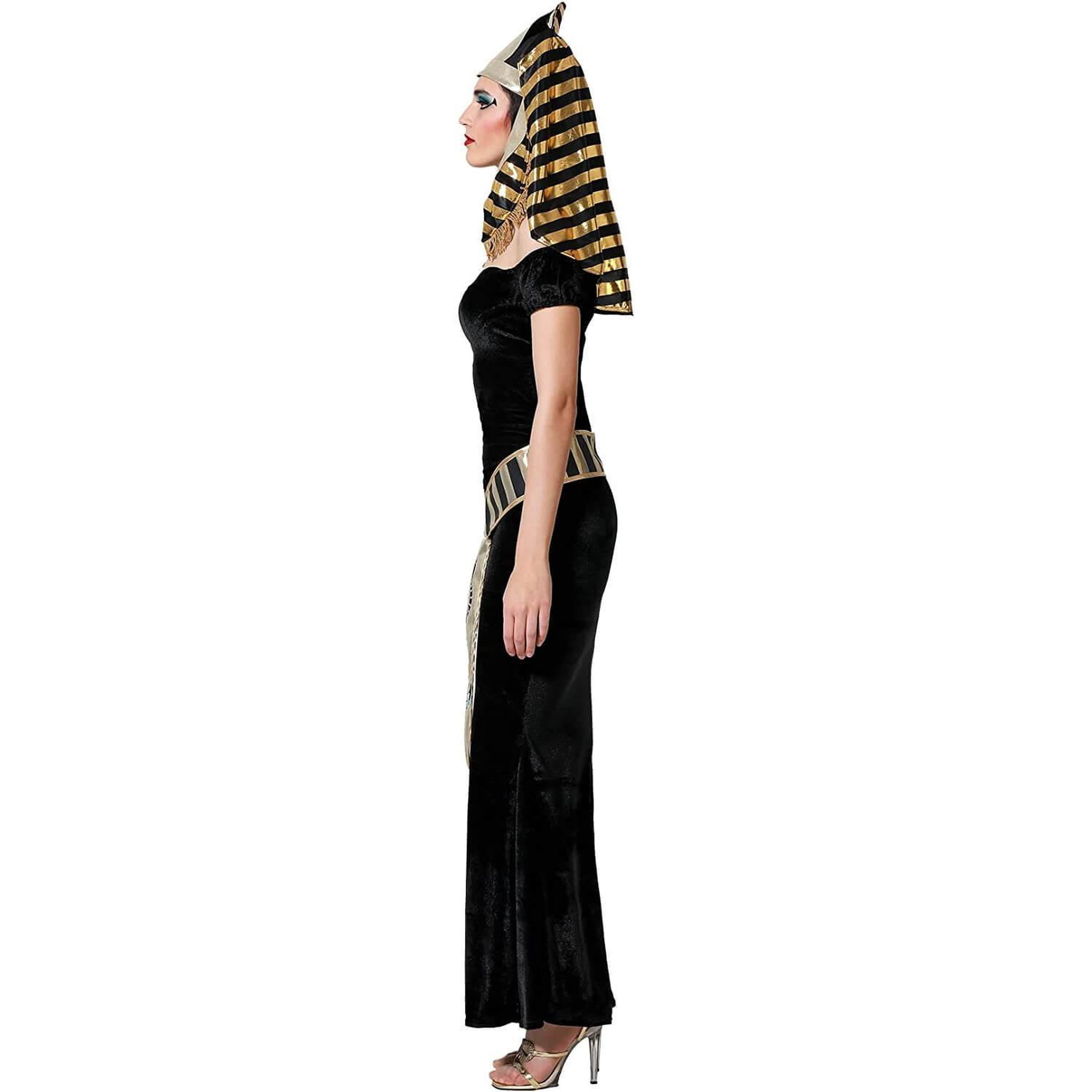 Voir la diapositive 3 : ATOSA Déguisement Egyptienne - Noir - Femme - M/L