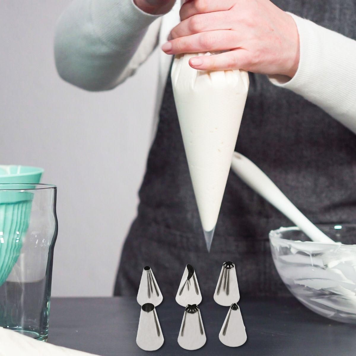 ZENKER Lot de 6 douilles à pâtisserie en inox petit modèle Zenker Smart Pastry