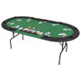 Voir la diapositive 1 : VIDAXL Table de poker pliable pour 9 joueurs 3 plis Ovale Vert