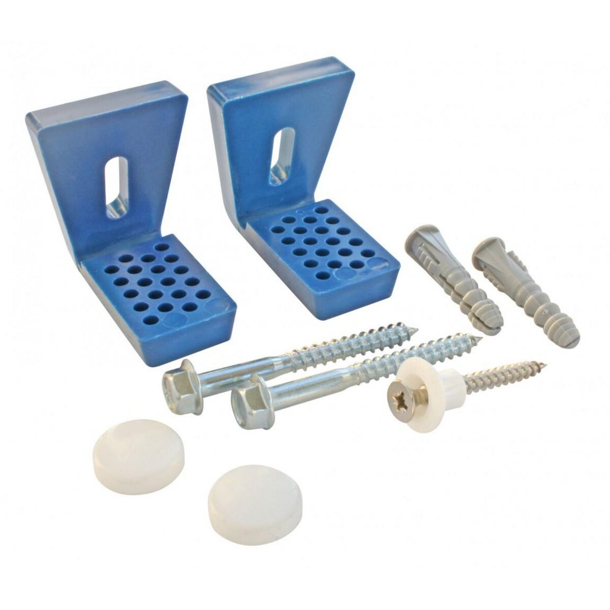 CENTRALE BRICO Kit de fixation latérale pour cuvette de WC