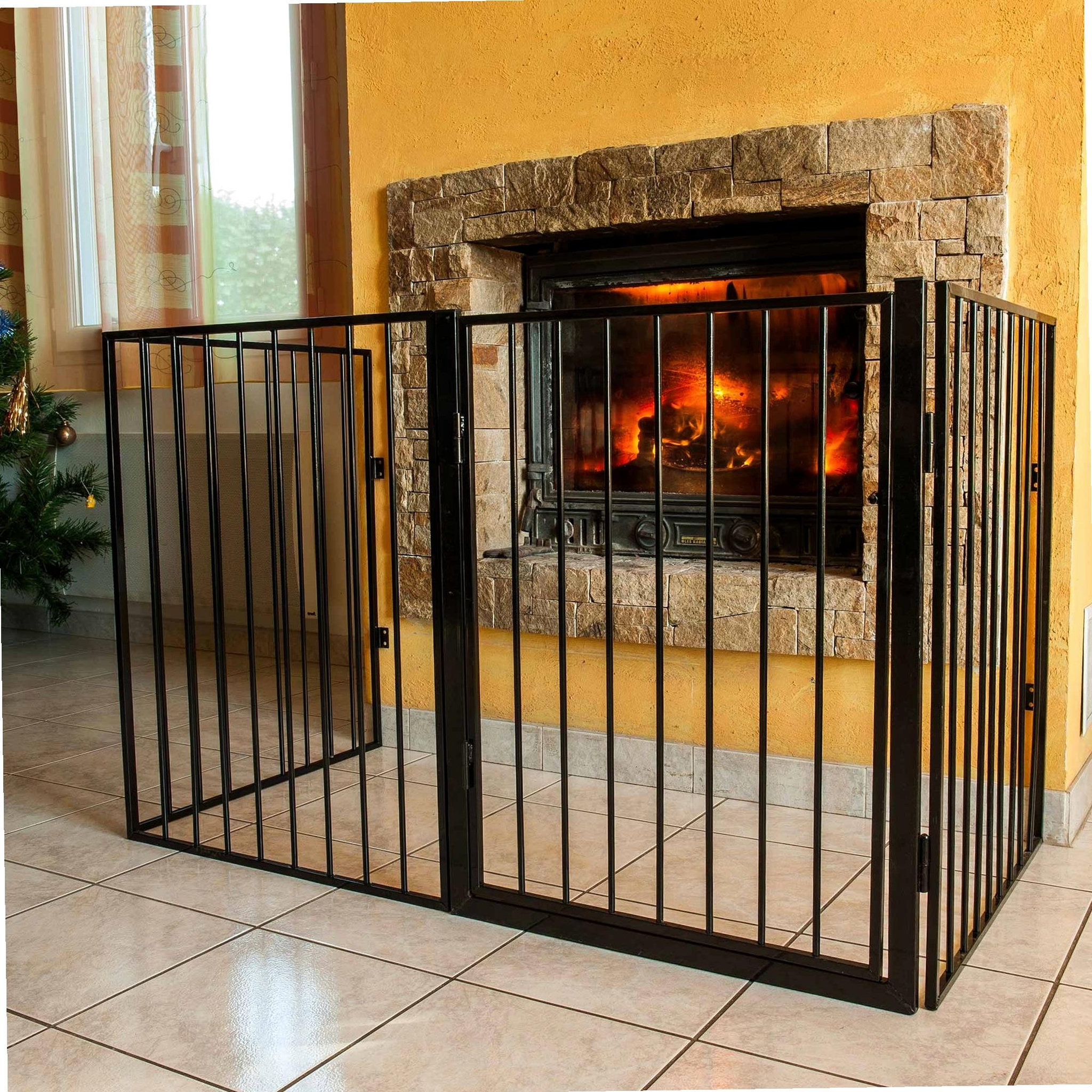 Voir la diapositive 5 : WERKAPRO Barrière de protection en métal werka pro 4 panneaux  240cm
