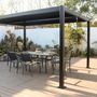 Voir la diapositive 3 : CONCEPT USINE Pergola bioclimatique 4x3m structure et lames en aluminium gris anthracite NAXOS