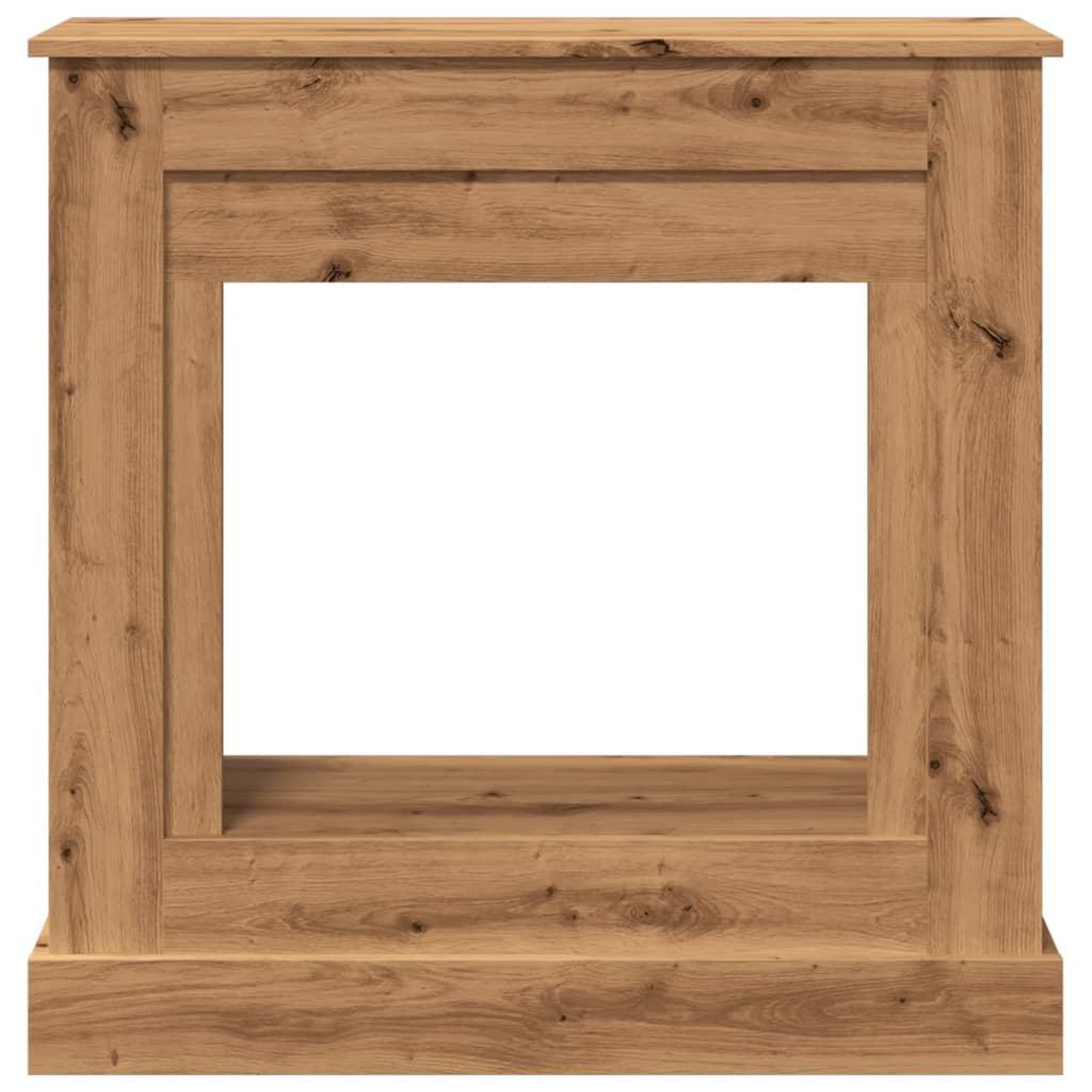 Voir la diapositive 4 : VIDAXL Cadre de cheminee chene artisanal 90x30x90 cm bois ingenierie