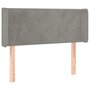 Voir la diapositive 3 : VIDAXL Tete de lit a LED Gris clair 93x16x78/88 cm Velours