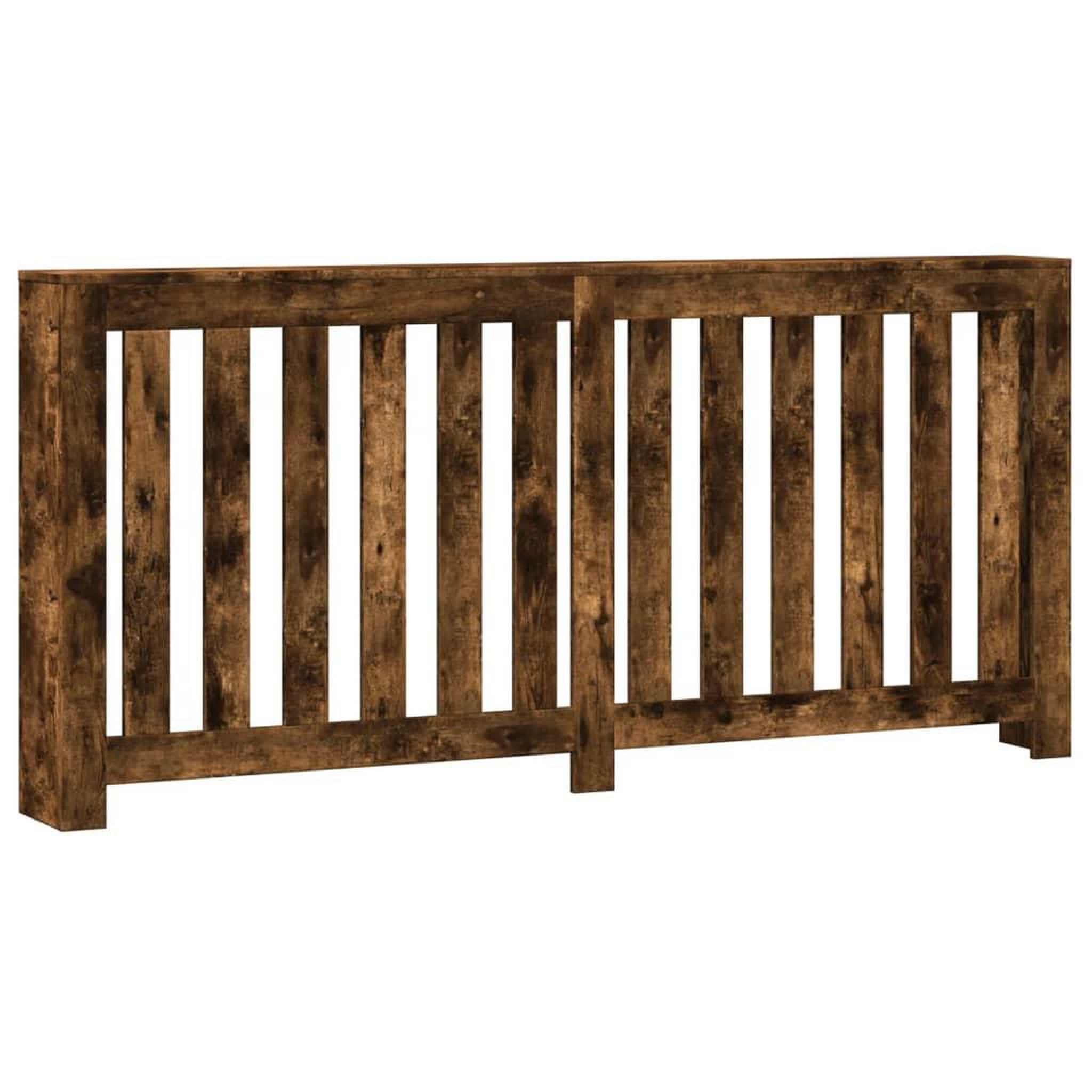 Voir la diapositive 2 : VIDAXL Cache-radiateur chene fume 175x20x82 cm bois d'ingenierie