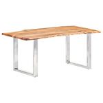 VIDAXL Table a dîner a live edge Bois d'acacia massif 200 cm 3,8 cm