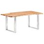 Voir la diapositive 1 : VIDAXL Table a dîner a live edge Bois d'acacia massif 200 cm 3,8 cm