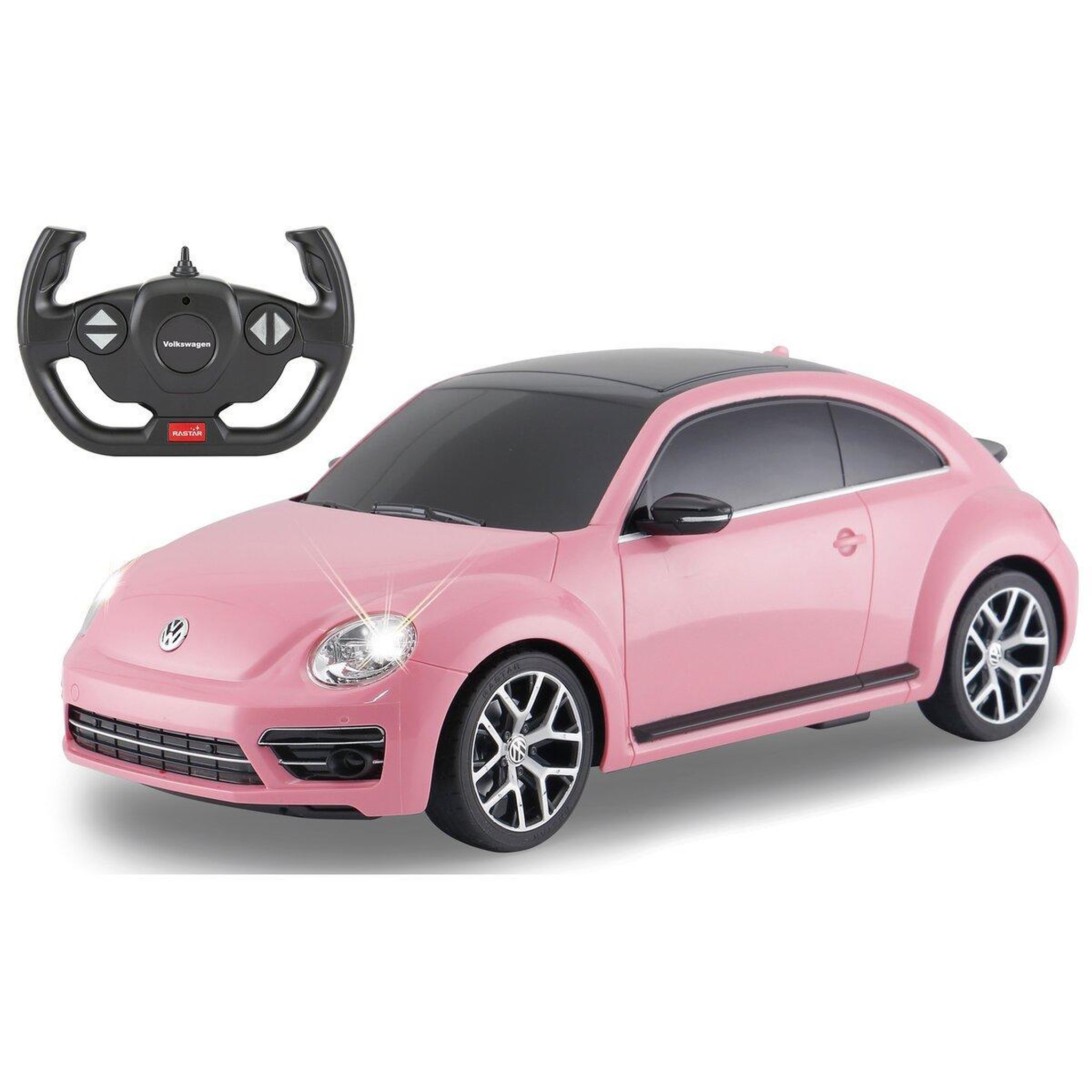 Voir la diapositive 1 : Jamara VW Beetle couleur rose 2,4GHz 1:14