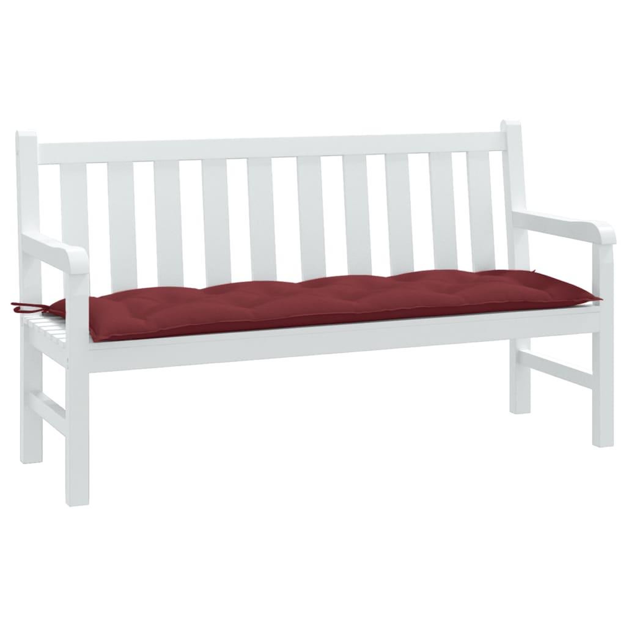 VIDAXL Coussin de banc de jardin rouge bordeaux melange tissu