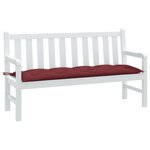 VIDAXL Coussin de banc de jardin rouge bordeaux melange tissu