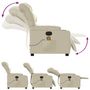 Voir la diapositive 5 : VIDAXL Fauteuil inclinable de massage Creme Similicuir