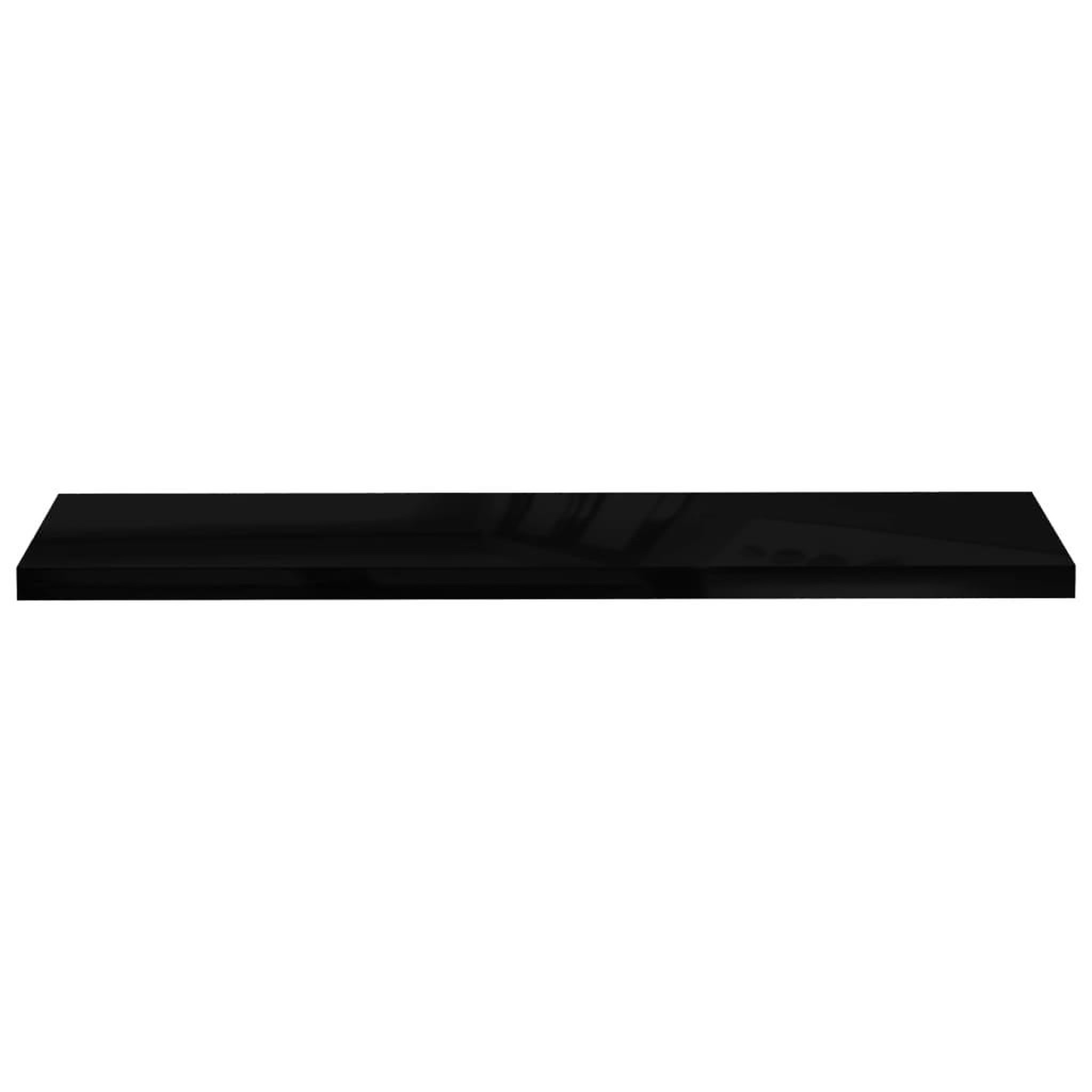 Voir la diapositive 4 : VIDAXL Etagere murale flottante 2 pcs Noir brillant 120x23,5x3,8cm MDF