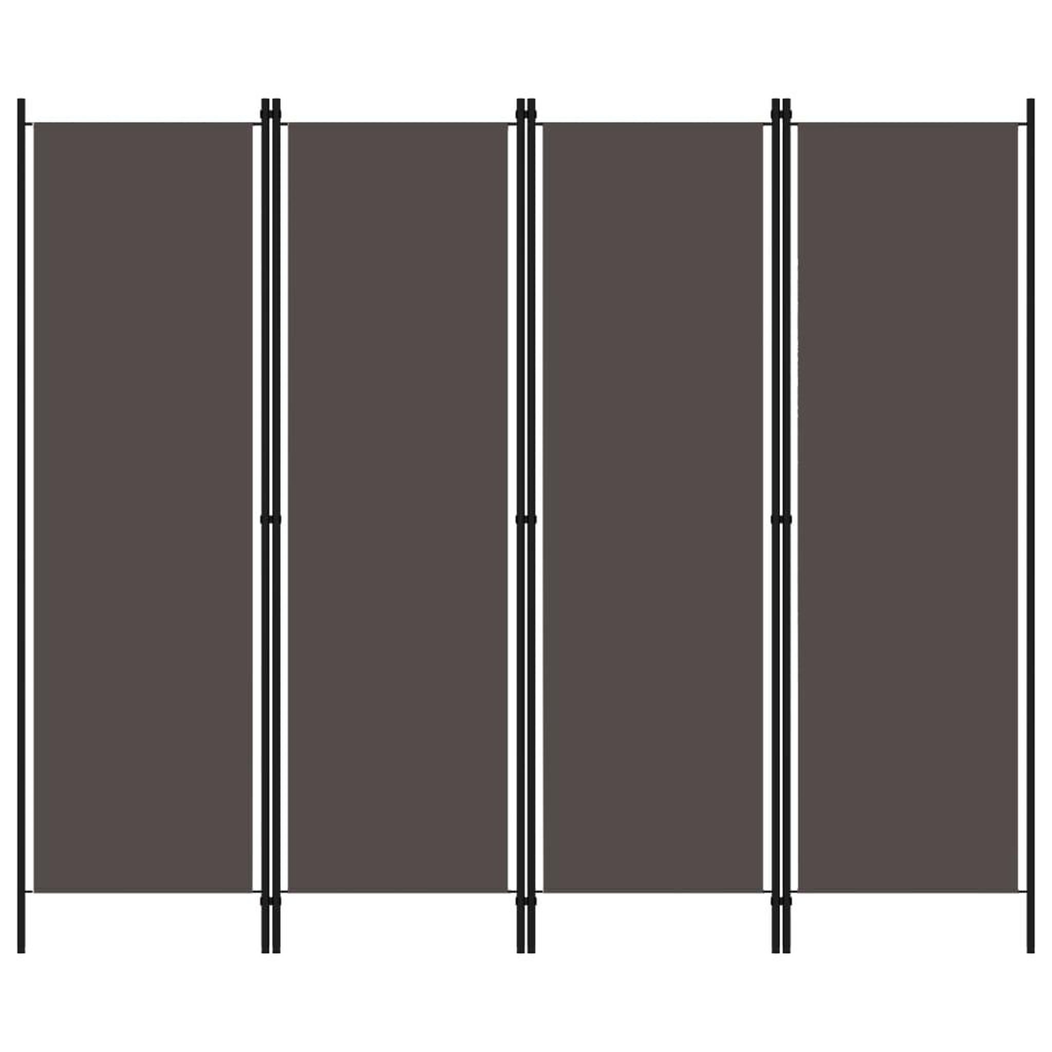 Voir la diapositive 1 : VIDAXL Cloison de separation 4 panneaux Anthracite 200x180 cm