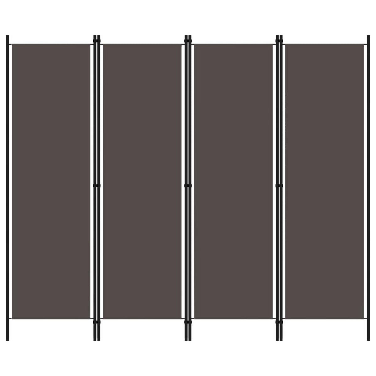 VIDAXL Cloison de separation 4 panneaux Anthracite 200x180 cm