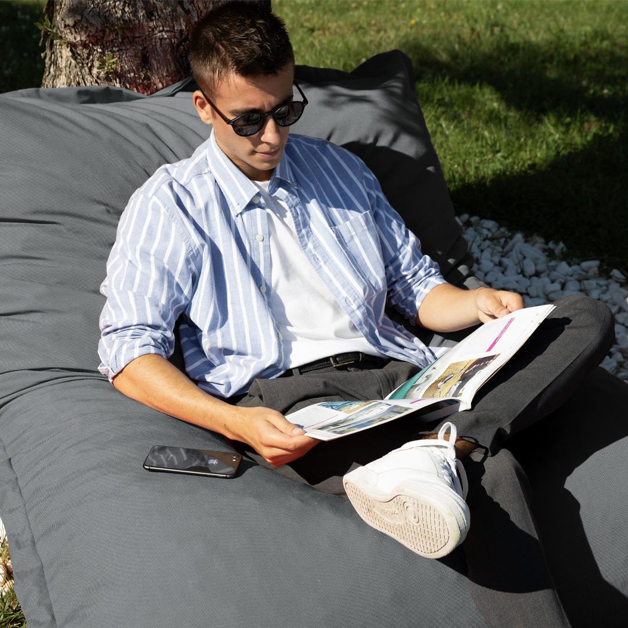 Voir la diapositive 5 : MATELAS POUR TOUS MATELAS POUR TOUS | Pouf Géant FLORIDA 100x140cm