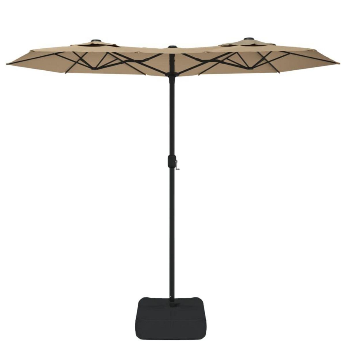 VIDAXL Parasol de jardin a double tete taupe 316x240 cm