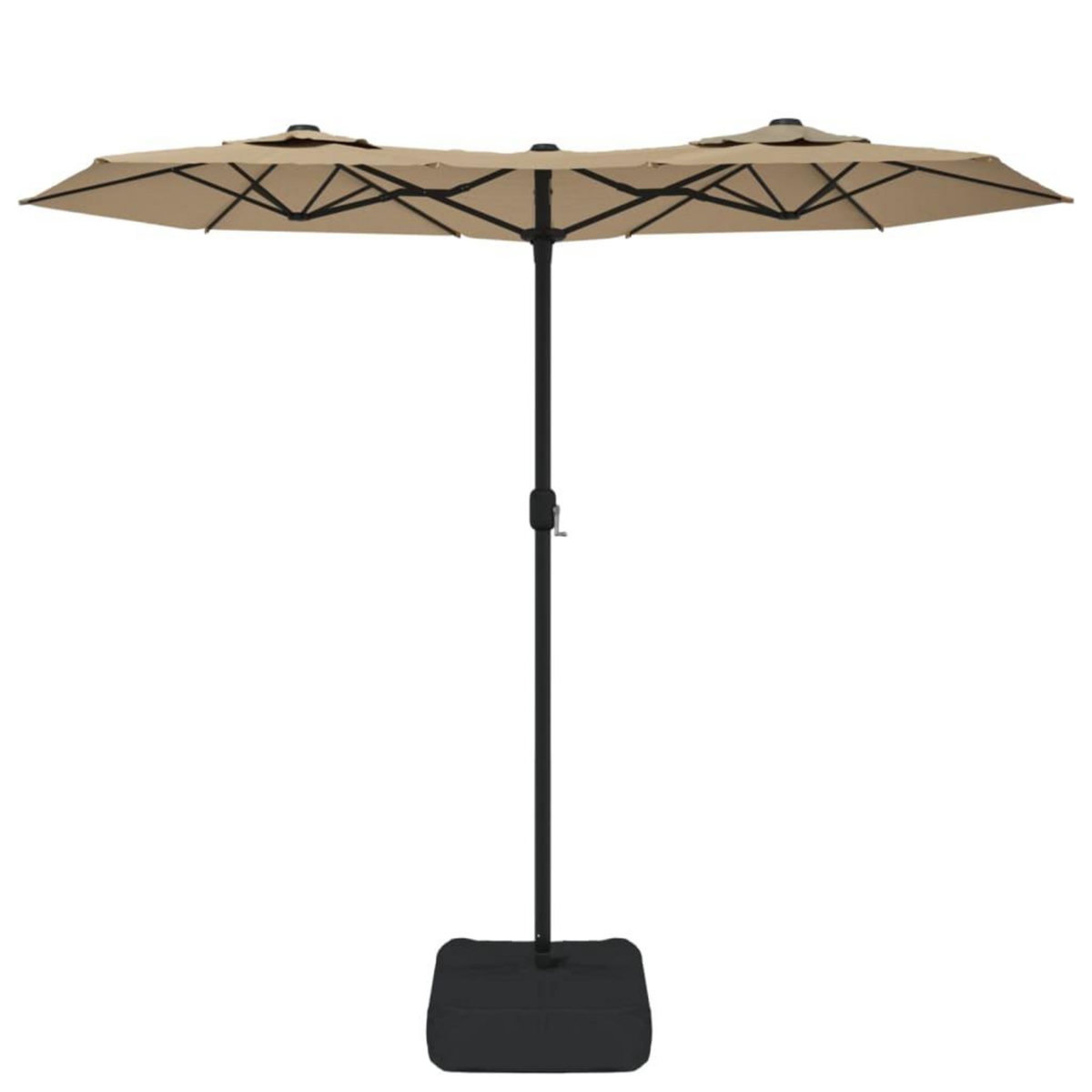 VIDAXL Parasol de jardin a double tete taupe 316x240 cm