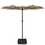Voir la diapositive 3 : VIDAXL Parasol de jardin a double tete taupe 316x240 cm