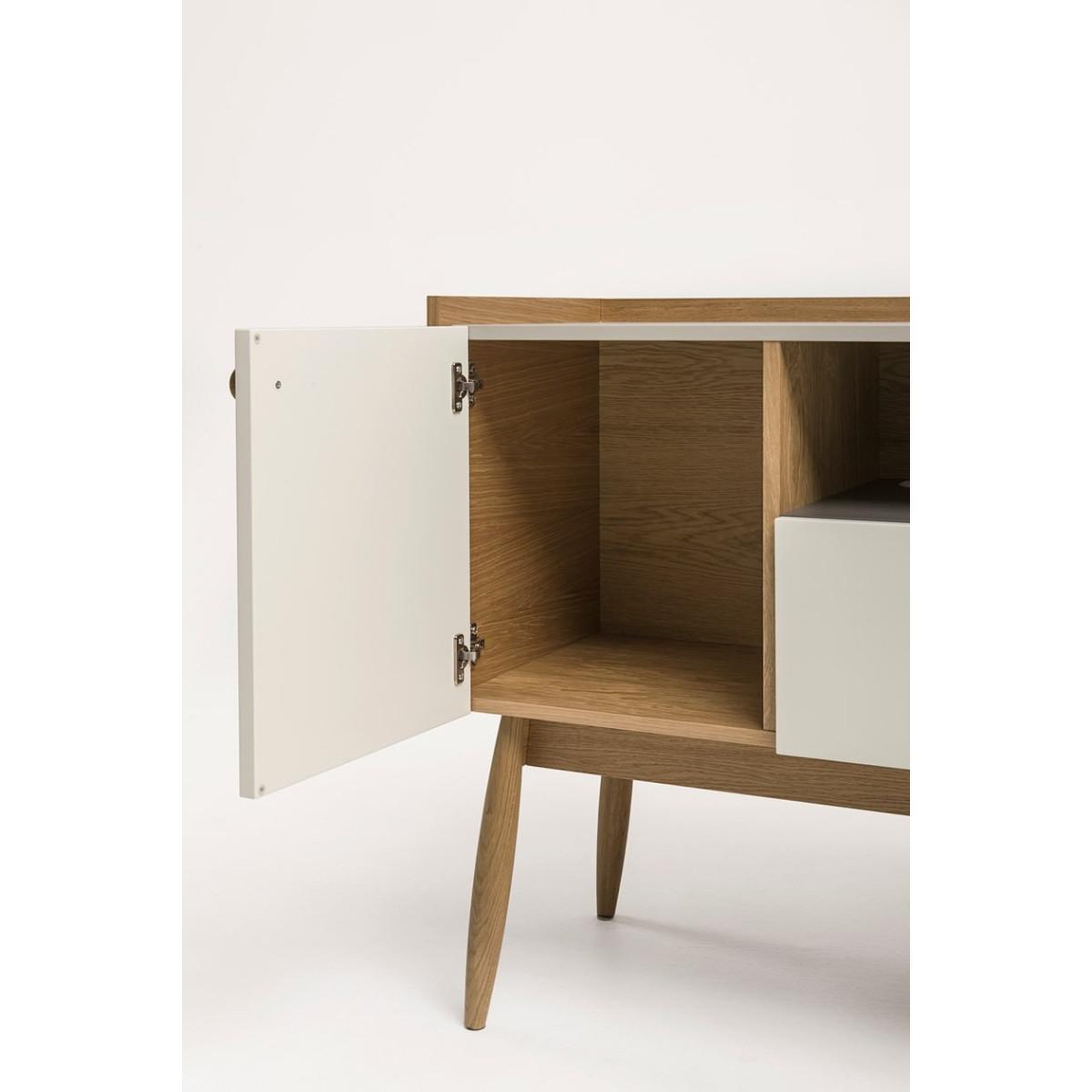Voir la diapositive 4 : Paris Prix Buffet 3 portes & 1 niche  farsta  115cm chêne & blanc