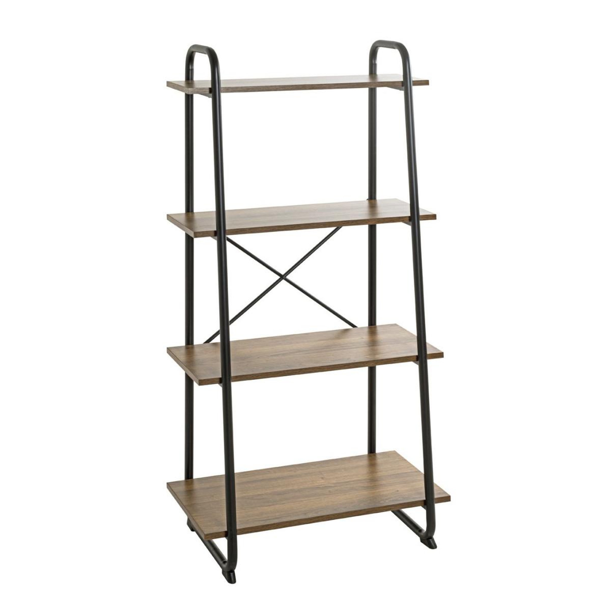 Paris Prix Étagère 4 Niveaux  Slovako  128cm Noir & Chêne