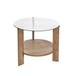 Habitat et Jardin Table basse en bois  Clara  - 75 x 75 x 40 cm - Chêne SaphirTransparent