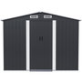 Voir la diapositive 4 : Habitat et Jardin Abri de jardin métal avec porte coulissante  Boston  - 13 m² - Gris