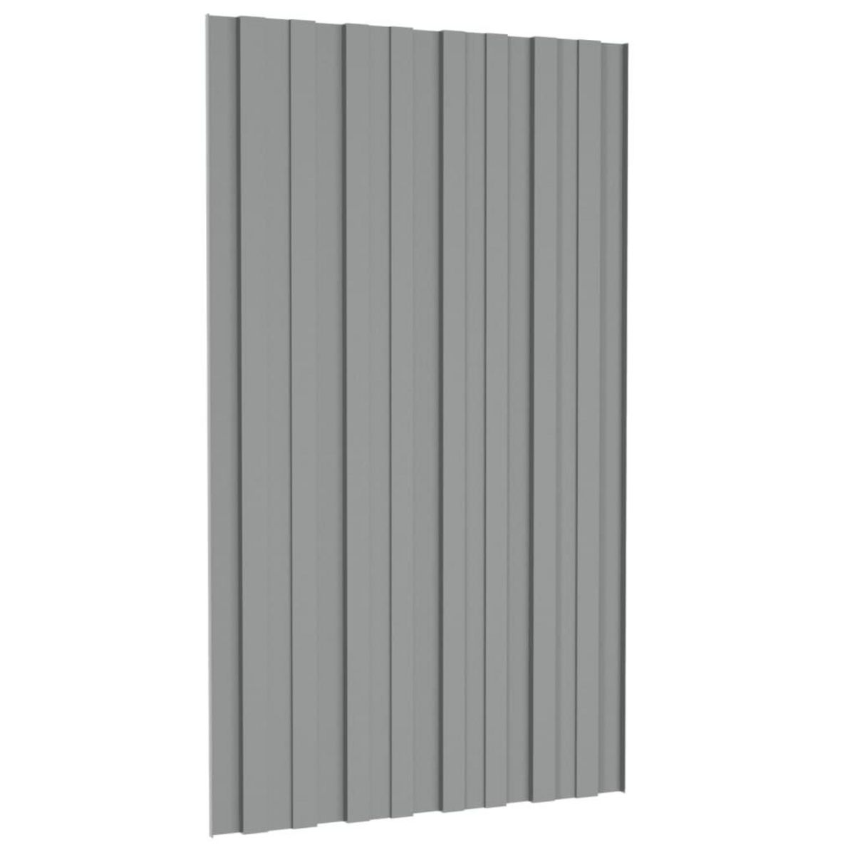 VIDAXL Panneaux de toiture 12 pcs Acier galvanise Gris 80x45 cm