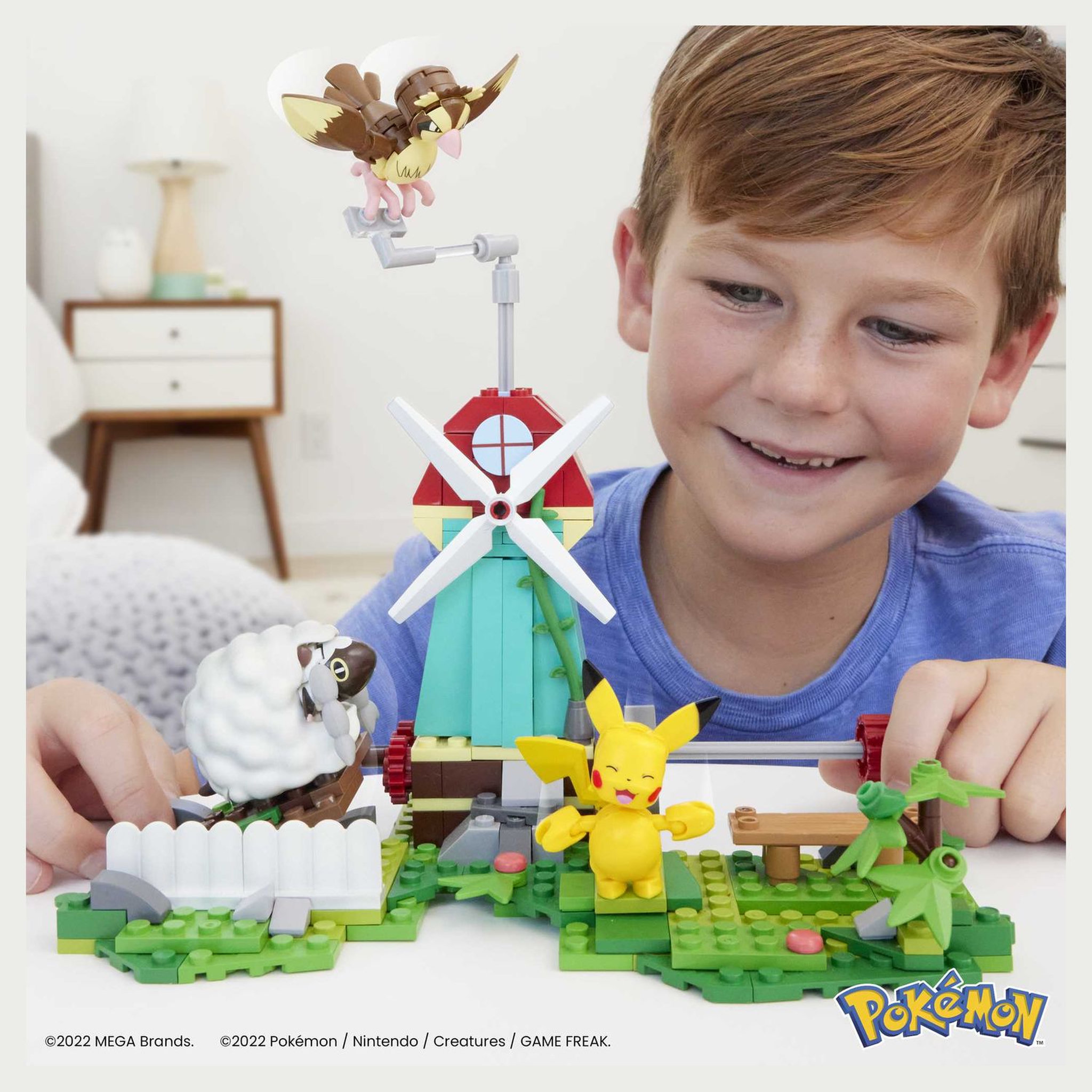 Voir la diapositive 5 : MEGA  Figurines Pokémon Pikachu, Roucool et Moumouton à construire MEGA