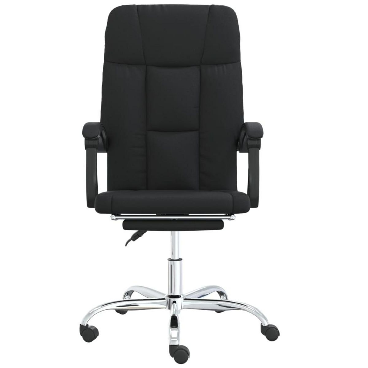 VIDAXL Fauteuil inclinable de bureau Noir Similicuir