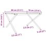 Voir la diapositive 6 : VIDAXL Pieds de table basse cadre en X 80x70x43 cm acier