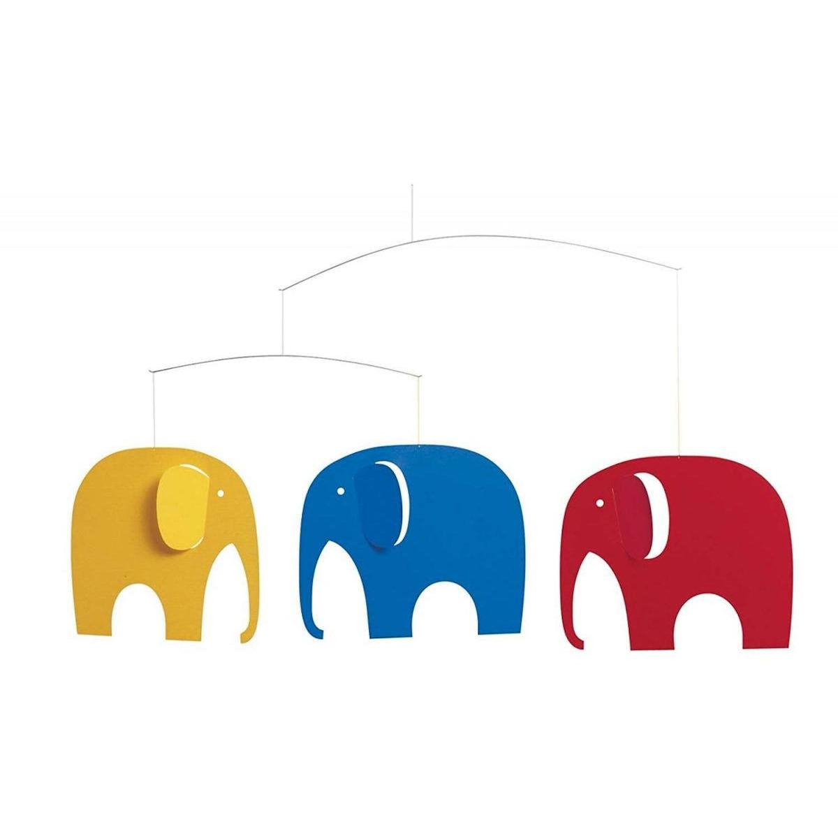 Flensted Elephant Party - Red, Blue, Yellow