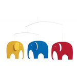Flensted Elephant Party - Red, Blue, Yellow
