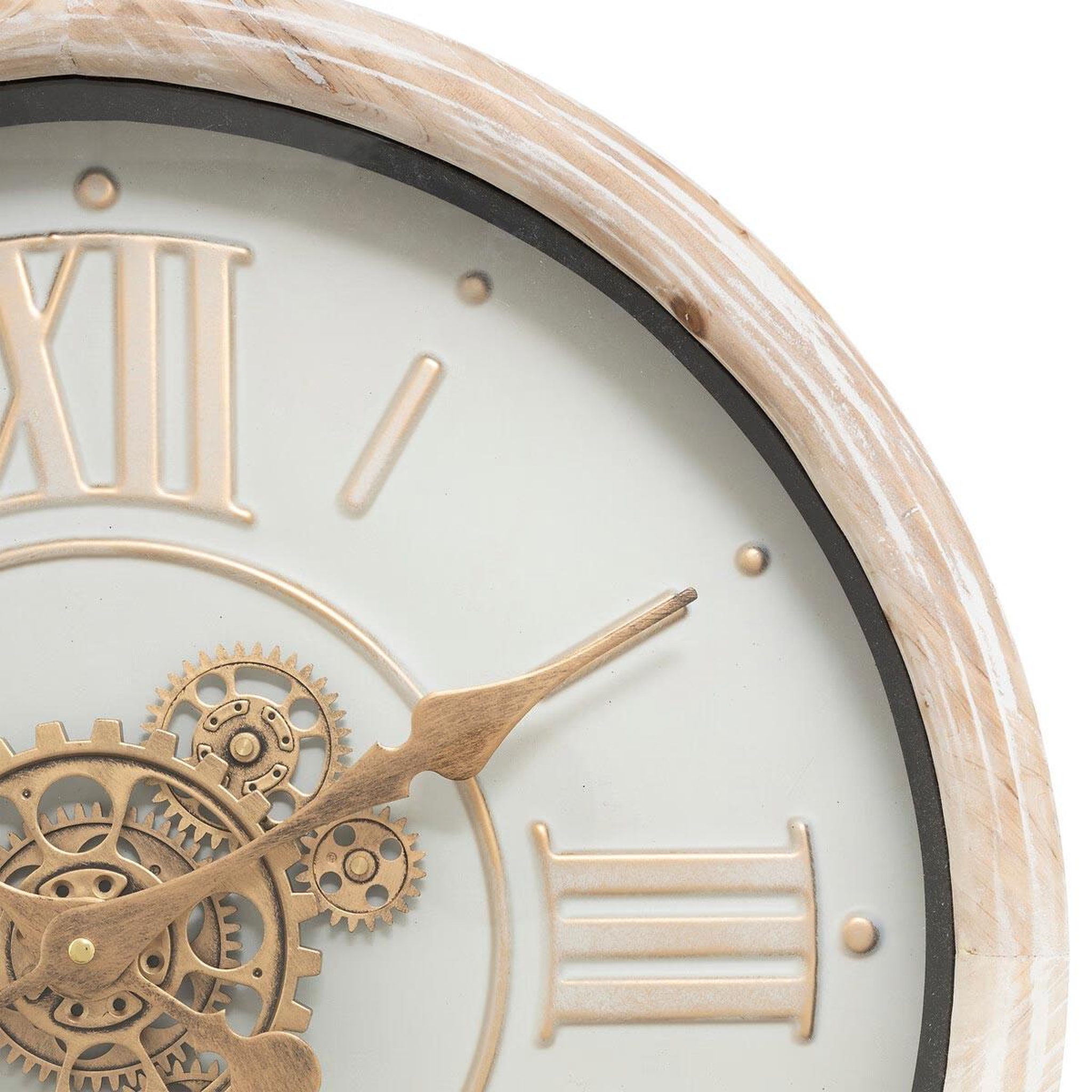 Voir la diapositive 2 : ATMOSPHERA Horloge murale mécanisme  sonika  49cm beige