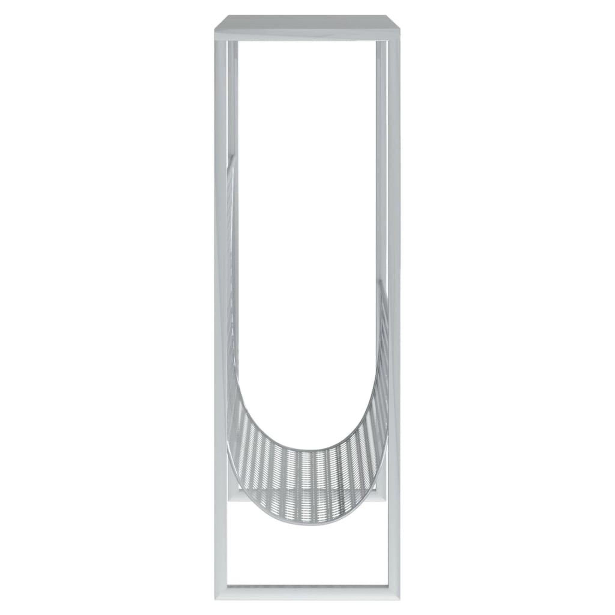 Voir la diapositive 4 : VIDAXL Porte-revue Argente 35x15x45 cm Acier