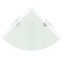 Voir la diapositive 6 : VIDAXL Etagere de coin avec supports chromes Verre Blanc 25 x 25 cm