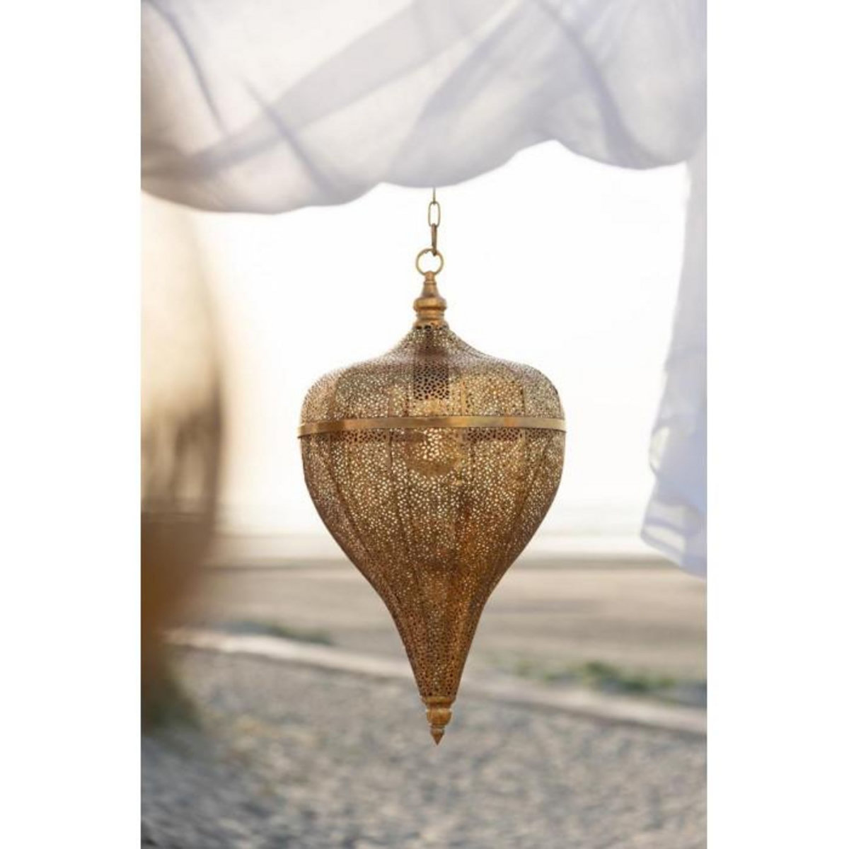 Paris Prix Lampe Suspension en Métal  Goutte  57cm Or