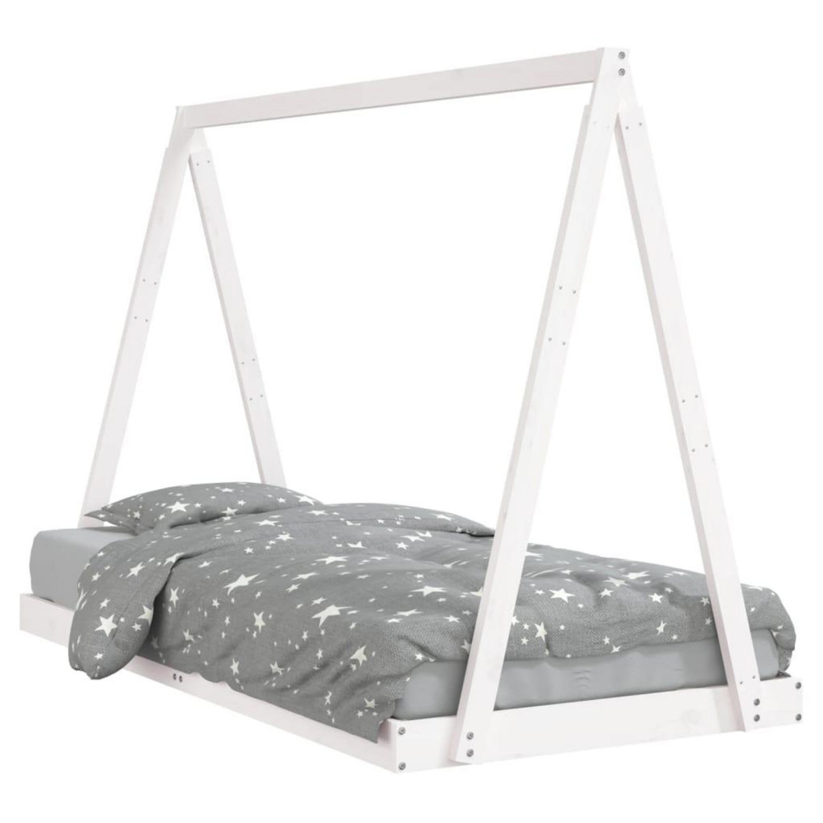 VIDAXL Cadre de lit pour enfants blanc 90x190 cm bois de pin massif