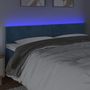 Voir la diapositive 3 : VIDAXL Tete de lit a LED Bleu fonce 200x5x78/88 cm Velours