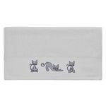 Sensei Maison Serviette de toilette YOGI CAT. Coloris disponibles : Vert, Blanc