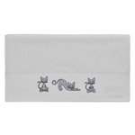 Sensei Maison Serviette de toilette YOGI CAT. Coloris disponibles : Blanc, Vert