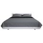 Voir la diapositive 3 : VIDAXL Couvre-lit a double face matelasse 170 x 210 cm Gris et noir