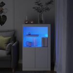 VIDAXL Armoire laterale avec eclairage LED blanc bois d'ingenierie
