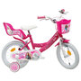 Voir la diapositive 1 : MATTEL Vélo enfant - Modèle 14'' Barbie pour enfant de 95/110 cm avec stabilisateurs - 2 freins - Panier avant - Porte poupée arrière