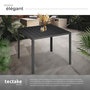 Voir la diapositive 4 : tectake Table de jardin en aluminium et plastique noir