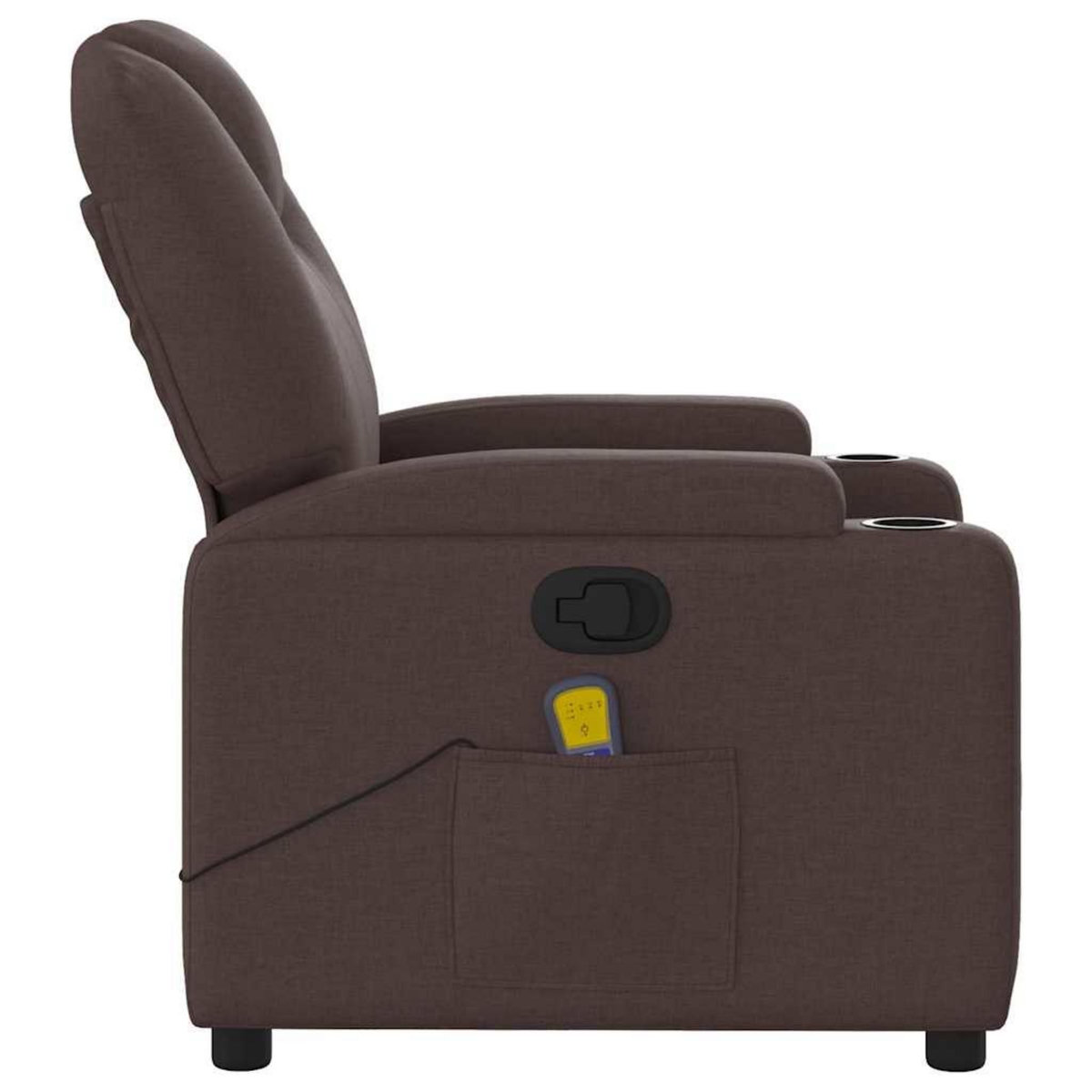 VIDAXL Fauteuil de massage inclinable Marron fonce Tissu