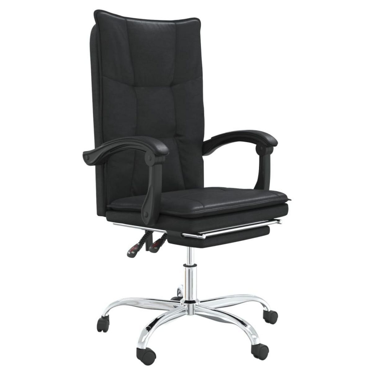 VIDAXL Fauteuil inclinable de bureau Noir Similicuir