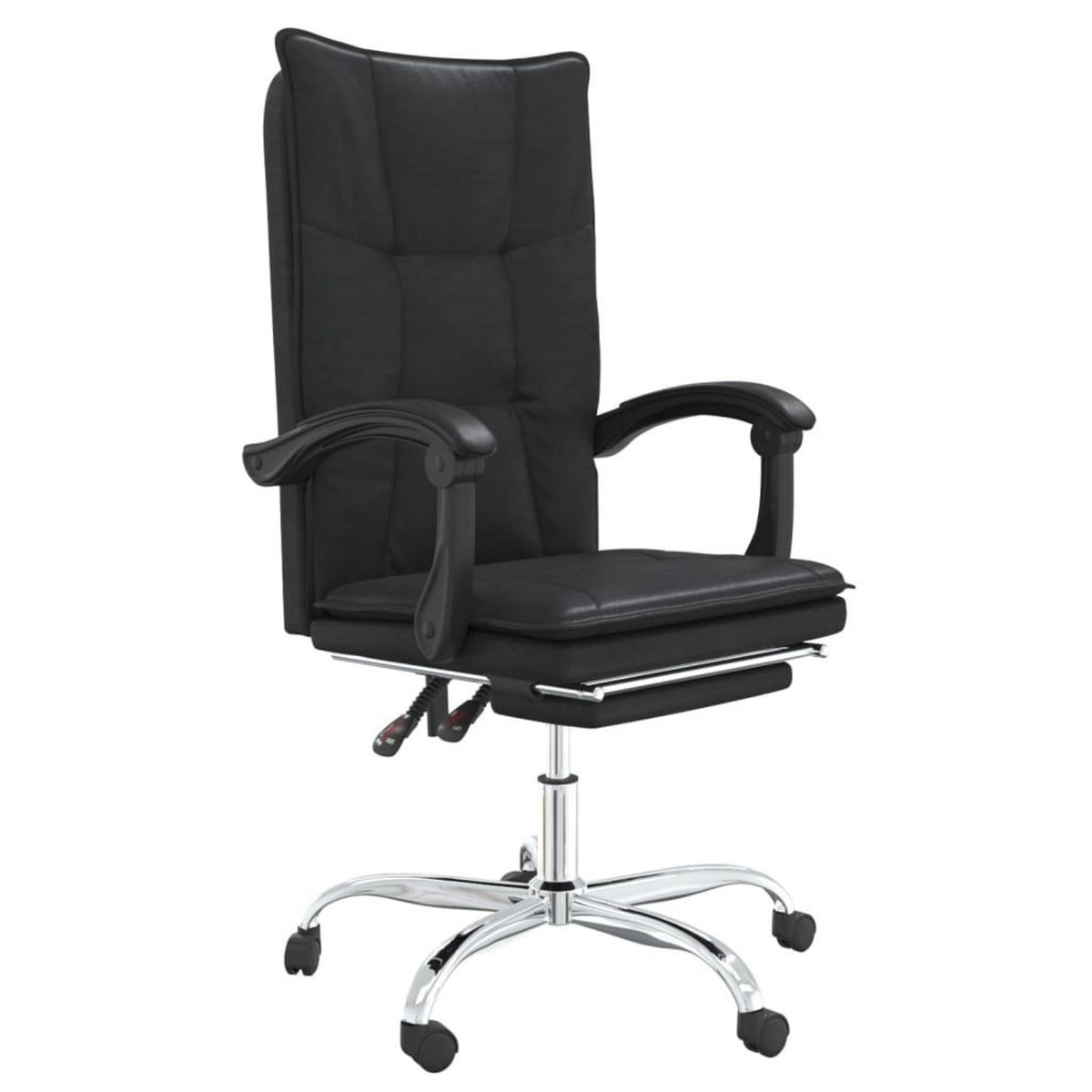 VIDAXL Fauteuil inclinable de bureau Noir Similicuir