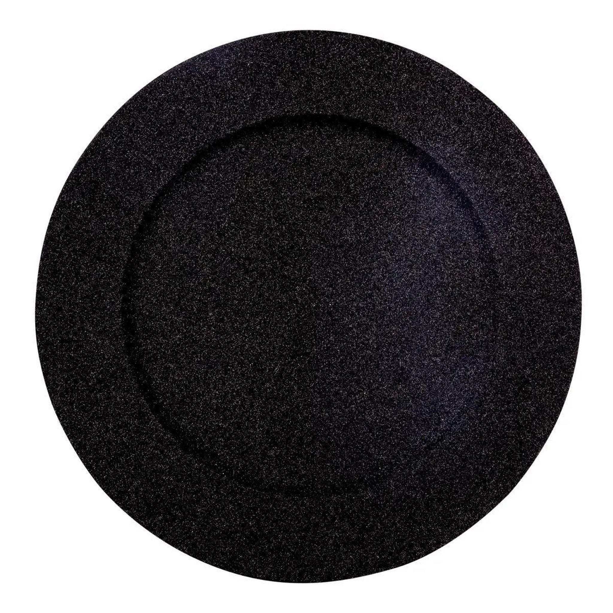 ATMOSPHERA Assiette de présentation  paillettes  33cm noir