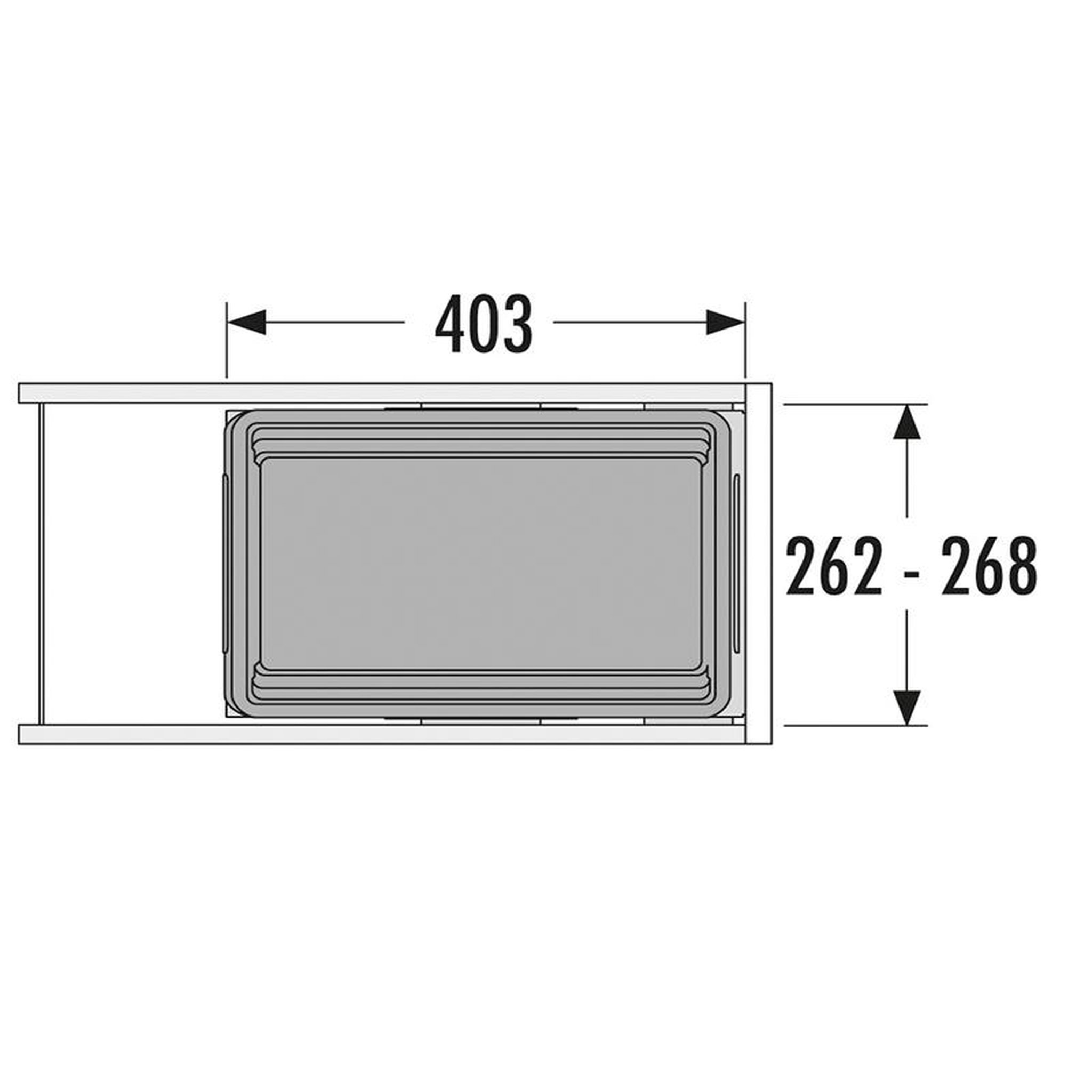 Voir la diapositive 4 : HAILO Poubelle de cuisine coulissante encastrable 30l hailo cargo synchro